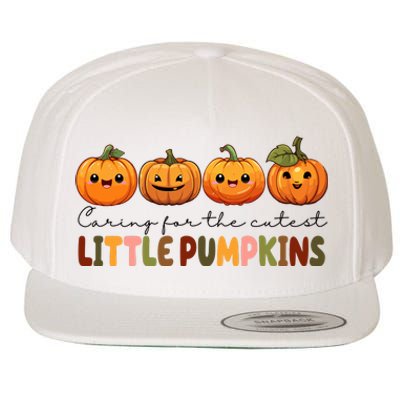 Caring For The Cutest Little Pumpkins Wool Snapback Cap