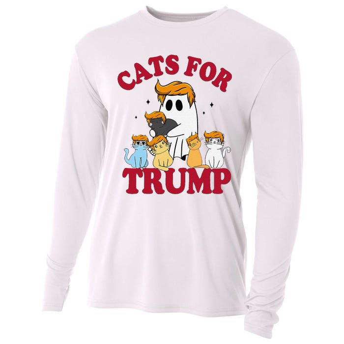 Cats For Trump 2024 Election Make Pets Safe Again Cooling Performance Long Sleeve Crew