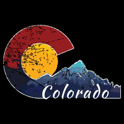 Colorado Flag Themed Mountain Scenery Colorado T-Shirt