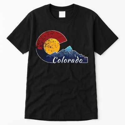 Colorado Flag Themed Mountain Scenery Colorado Tall T-Shirt
