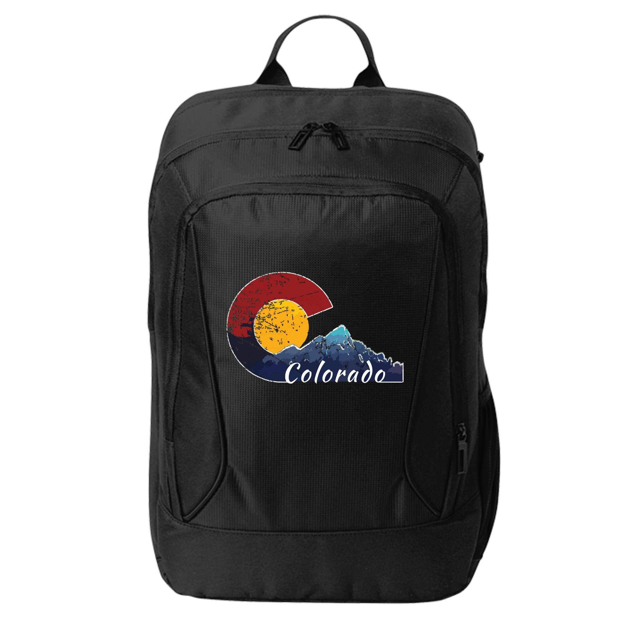 Colorado Flag Themed Mountain Scenery Colorado City Backpack