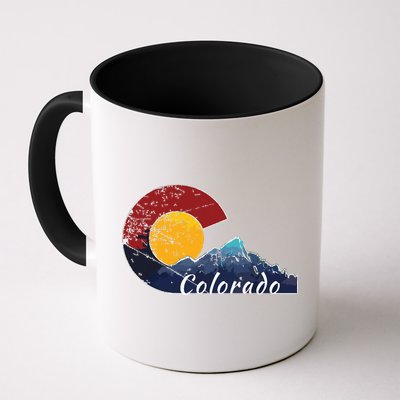 Colorado Flag Themed Mountain Scenery Colorado Mug