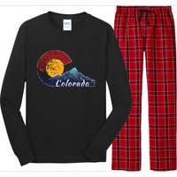 Colorado Flag Themed Mountain Scenery Colorado Long Sleeve Pajama Set