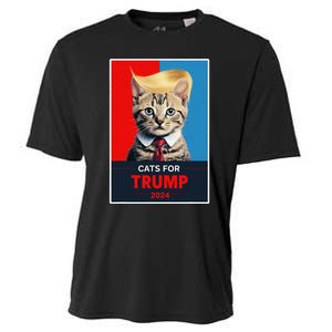 Cats For Trump 2024 Election Gift Cooling Performance Crew T-Shirt