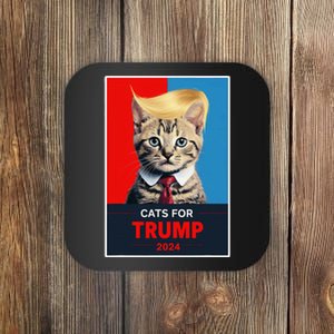 Cats For Trump 2024 Election Gift Coaster