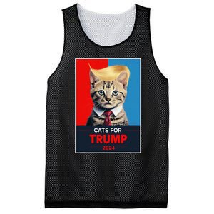 Cats For Trump 2024 Election Gift Mesh Reversible Basketball Jersey Tank