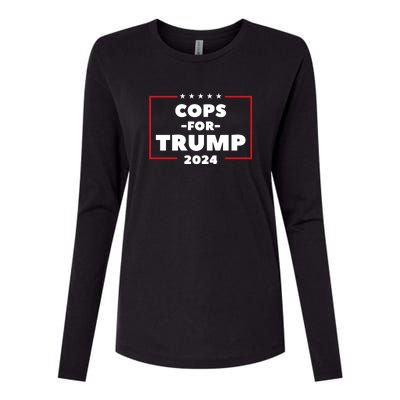 Cops For Trump 2024 Womens Cotton Relaxed Long Sleeve T-Shirt