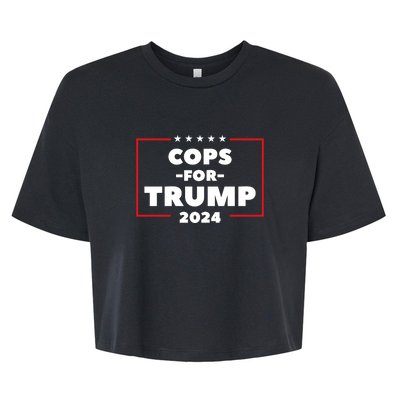 Cops For Trump 2024 Bella+Canvas Jersey Crop Tee