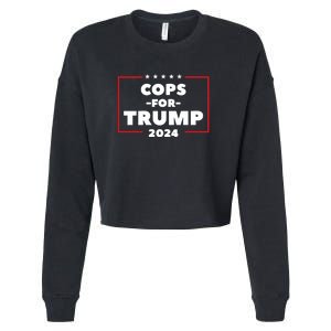 Cops For Trump 2024 Cropped Pullover Crew