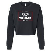 Cops For Trump 2024 Cropped Pullover Crew