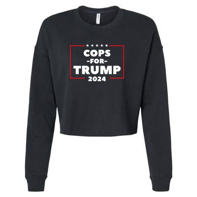 Cops For Trump 2024 Cropped Pullover Crew