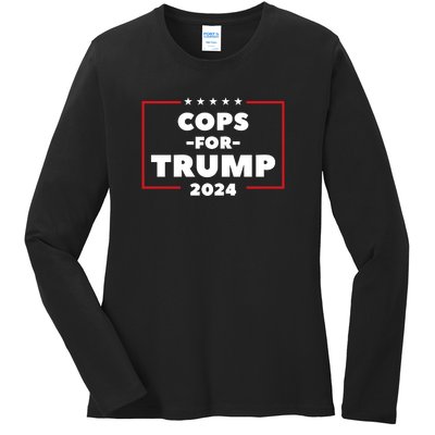 Cops For Trump 2024 Ladies Long Sleeve Shirt