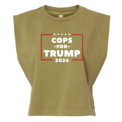 Cops For Trump 2024 Garment-Dyed Women's Muscle Tee