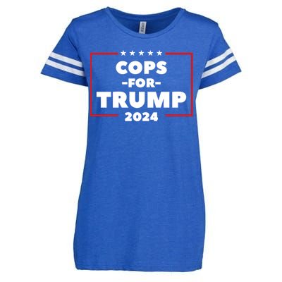 Cops For Trump 2024 Enza Ladies Jersey Football T-Shirt