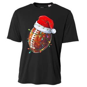 Christmas Football Team Santa Sports Design  Cooling Performance Crew T-Shirt