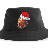 Christmas Football Team Santa Sports Design  Sustainable Bucket Hat