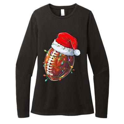 Christmas Football Team Santa Sports Design  Womens CVC Long Sleeve Shirt