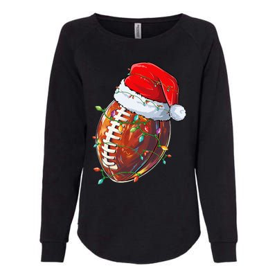 Christmas Football Team Santa Sports Design  Womens California Wash Sweatshirt