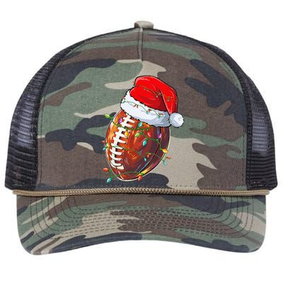 Christmas Football Team Santa Sports Design  Retro Rope Trucker Hat Cap