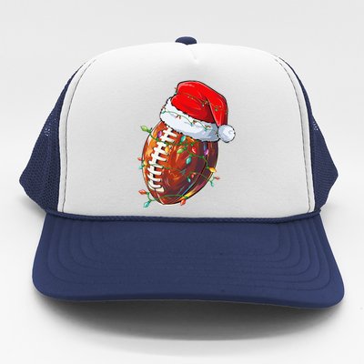 Christmas Football Team Santa Sports Design  Trucker Hat