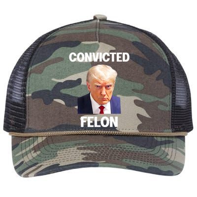 Convicted Felon Trump 2024 Retro Rope Trucker Hat Cap