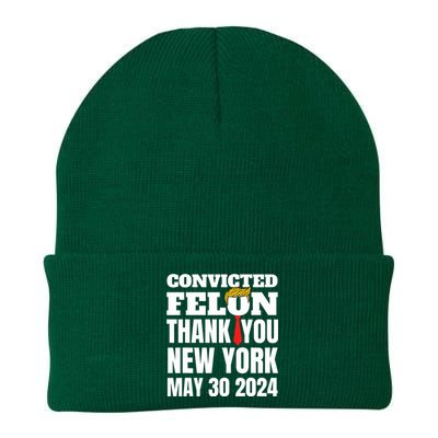 Convicted Felon Trump Hair Tie Thank You Ny New York 5 30 24 Knit Cap Winter Beanie