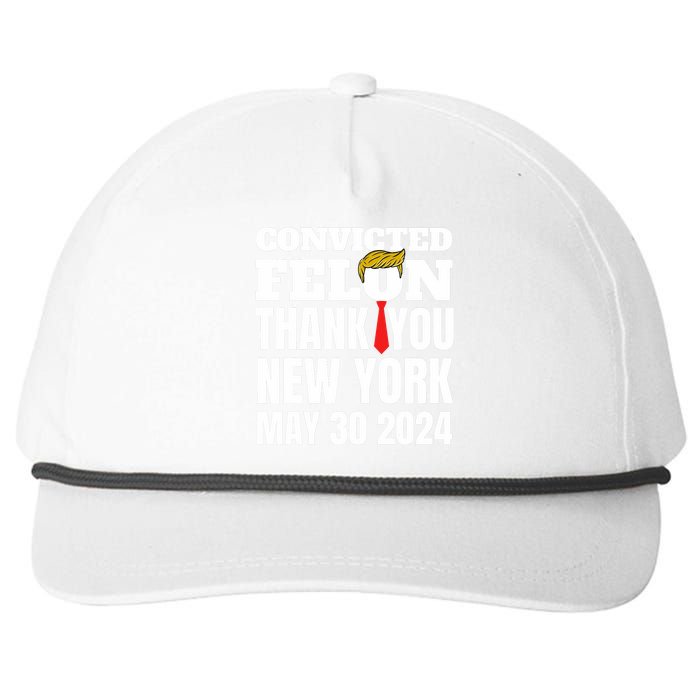 Convicted Felon Trump Hair Tie Thank You Ny New York 5 30 24 Snapback Five-Panel Rope Hat