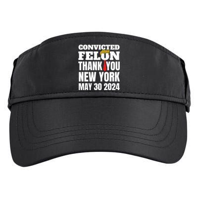 Convicted Felon Trump Hair Tie Thank You Ny New York 5 30 24 Adult Drive Performance Visor