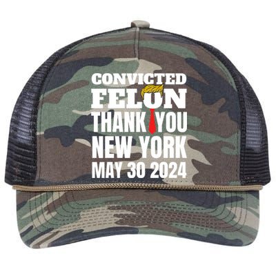 Convicted Felon Trump Hair Tie Thank You Ny New York 5 30 24 Retro Rope Trucker Hat Cap