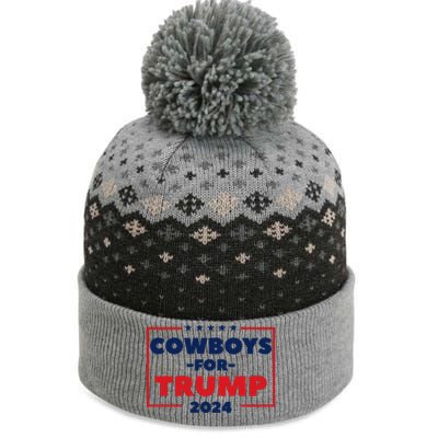 Cowboys For Trump 2024 The Baniff Cuffed Pom Beanie