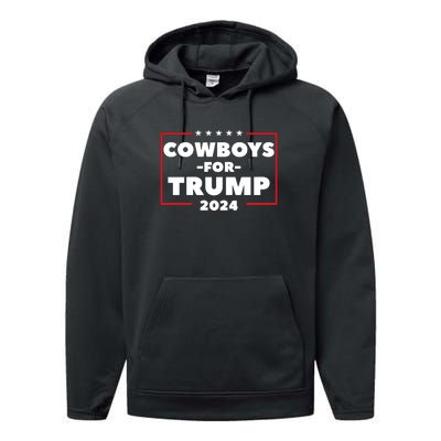 Cowboys For Trump 2024 Performance Fleece Hoodie