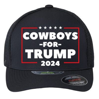 Cowboys For Trump 2024 Flexfit Unipanel Trucker Cap