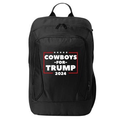 Cowboys For Trump 2024 City Backpack