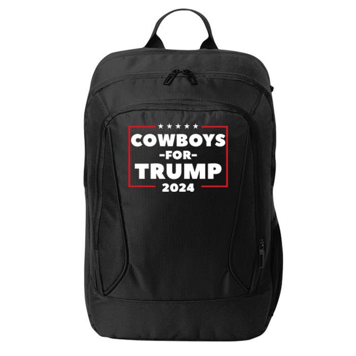 Cowboys For Trump 2024 City Backpack