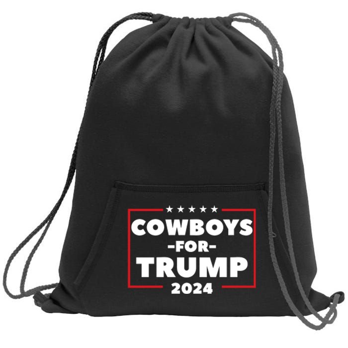 Cowboys For Trump 2024 Sweatshirt Cinch Pack Bag