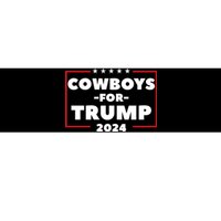 Cowboys For Trump 2024 Bumper Sticker