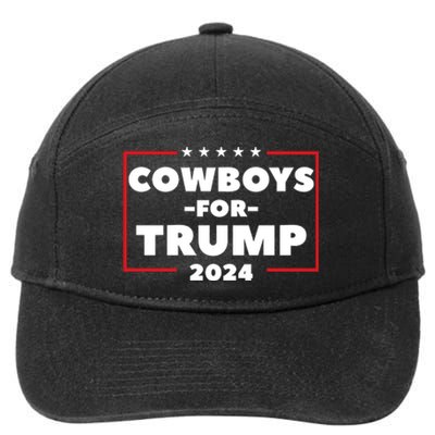 Cowboys For Trump 2024 7-Panel Snapback Hat