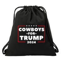 Cowboys For Trump 2024 Drawstring Bag