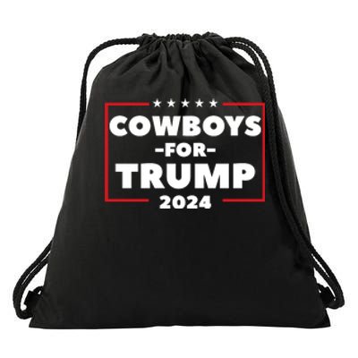 Cowboys For Trump 2024 Drawstring Bag