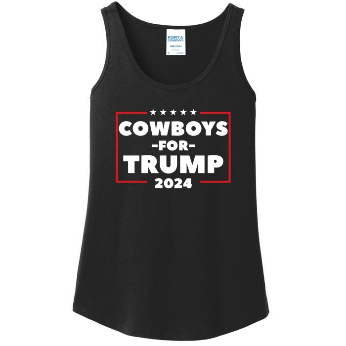 Cowboys For Trump 2024 Ladies Essential Tank