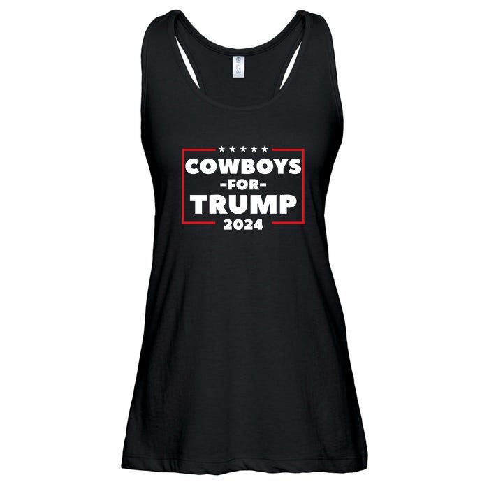 Cowboys For Trump 2024 Ladies Essential Flowy Tank