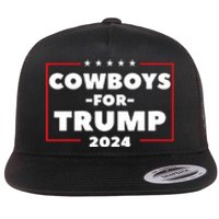 Cowboys For Trump 2024 Flat Bill Trucker Hat