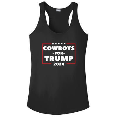 Cowboys For Trump 2024 Ladies PosiCharge Competitor Racerback Tank