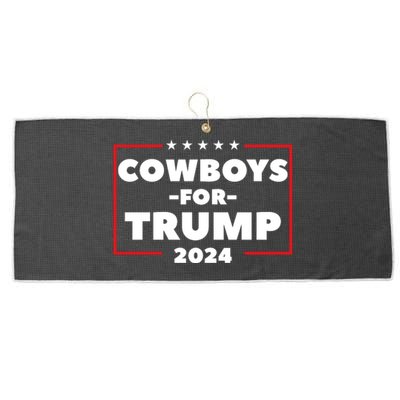 Cowboys For Trump 2024 Large Microfiber Waffle Golf Towel