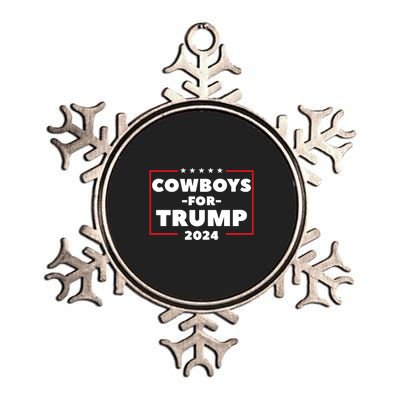 Cowboys For Trump 2024 Metallic Star Ornament