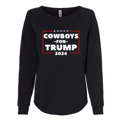 Cowboys For Trump 2024 Womens California Wash Sweatshirt