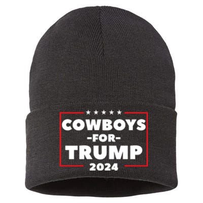 Cowboys For Trump 2024 Sustainable Knit Beanie