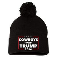 Cowboys For Trump 2024 Pom Pom 12in Knit Beanie