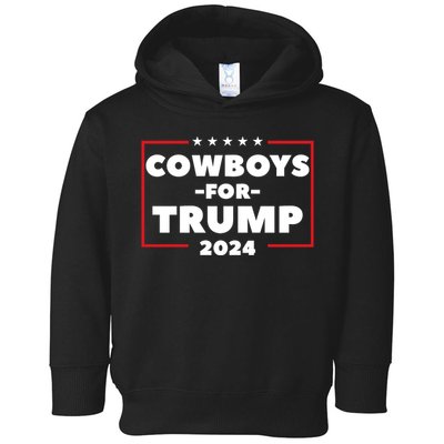 Cowboys For Trump 2024 Toddler Hoodie