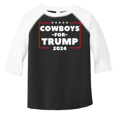 Cowboys For Trump 2024 Toddler Fine Jersey T-Shirt